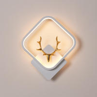 12W 15W LED Wall Lamp Acrylic Antlers Design LED Wall Light For Bedroom Bedside Indoor Modern Nordic Sconce Luminaire Led Lustre