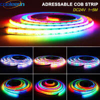 แอดเดรสซัง LED Strip Light 24โวลต์เต็มฝันสี LED เทป714LEDs WS2811พิกเซล KLA FCOB แถบเมจิกที่มีสีสันประดับห้องโคมไฟ *