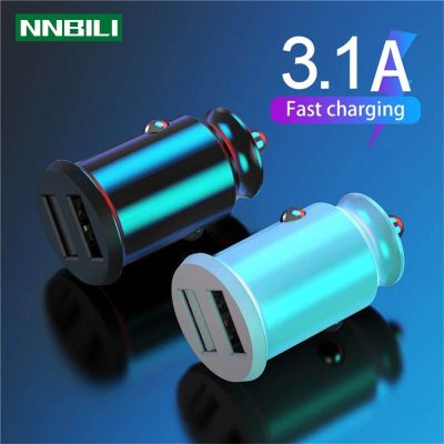 3A Dual USB Car Charger LED Fast QC Chargiung Xiaomi 11ng Phone Charge Plug For iPhone 13 12 iPad Airpods Huawei Samsung S22 LG