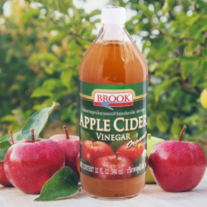 แบรค น้ำส้มสายชูหมักจากแอปเปิ้ล ออร์แกนิค (Bragg Apple Cider Vinegar Organic) 946 ml.