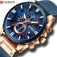 CURREN 8346 Fashion Business Leather Men Watches Luxury Chronograph Quartz Watch Mens Sports Waterproof Male Clock часы мужские