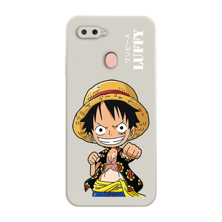 เคสoppo-a12-สวยๆถุกๆ-case-เคสซิลิโคนเหลวการ์ตูน-luffy-การ์ตูน-luffys-flocking-ฝาครอบโทรศัพท์ป้องกัน