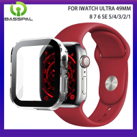 I Watch เคส + สายกระจก + สำหรับสายคาด Apple Watch 45มม. 41มม. 44มม. 40มม. I Watch ขอบตรงกันชน + สร้อยข้อมือสำหรับ Apple Watch Series 8 7 5 SE 6