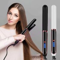 ☑ Professional Portable flat iron fourth gear ceramic hair iron straightener and curler 2 in 1 hair straightener device