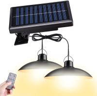 IP65 Waterproof Double Head Solar Pendant Led Light Garden Outdoor Indoor Solar Lamp Shed Lights With Cable For Yard