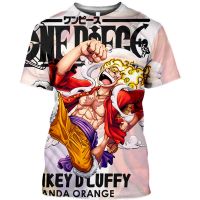 2023 Customized Fashion *Hot Sale* Summer 9527 t-Shirt 3D Printing Fun Anime Sun God Luffy Street Casual T-Shirt Round，Contact the seller for personalized customization
