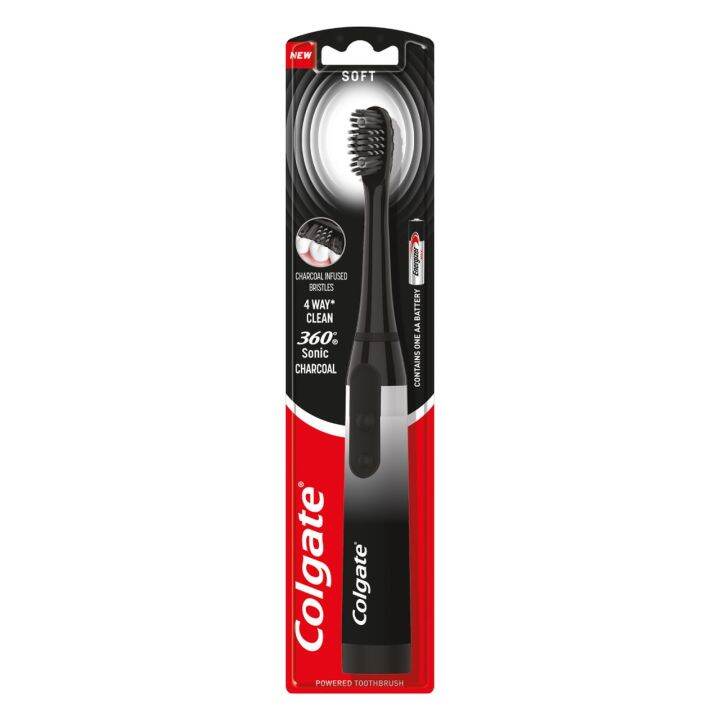 Colgate 360 Charcoal Sonic Powered Battery Toothbrush Lazada PH