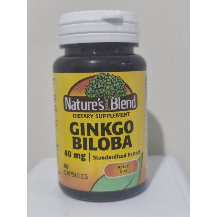 Natures Blend Ginkgo Biloba 60 capsule brain health memory cognitive anxiety supplement