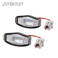 Autoutlet 2 ชิ้น DC 12 โวลต์ 18 LED ป้ายทะเบียนแสงสำหรับฮอนด้าซีวิค Acura หลอดไฟ LED super bright