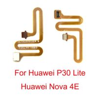 เครื่องสแกนลายนิ้วมือเครื่องสแกนลายนิ้วมือปุ่มโฮมปุ่มปุ่มสัมผัสสายเคเบิ้ลยืดหยุ่นสำหรับ Huawei P30 Lite / Nova 4e สแกนลายนิ้วมือ Flex