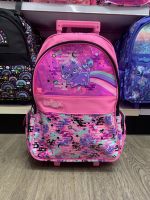 เป้ล้อลากมีไฟ Smiggle Light up Trolly backpack- away- ชมพู