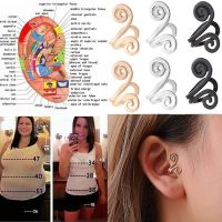 Vintage Acupressure Slimming ต่างหูสำหรับผู้หญิงไม่เจาะ Acupressure ต่างหูสำหรับลดน้ำหนัก Ear Cuff คลิปสำหรับผู้หญิง Men