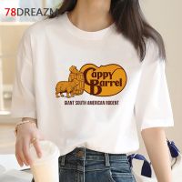 【New】เสื้อยืด ลาย capybara สไตล์วินเทจ ฮาราจูกุ ญี่ปุ่น สําหรับผู้ชาย