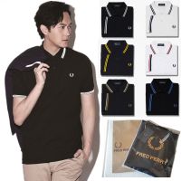 ☊♞FRED PERRY เสื้อยืดแขนสั้นเข้ารูปสำหรับผู้ชาย,เสื้อโปโลลำลองแบบธุรกิจ M3600ฤดูร้อน