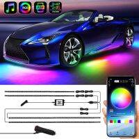 4Style 12V Car Underglow Neon Accent LED Strip Lights App Control RGB Auto Exterior Underbody Decorative Ambient Atmosphere Lamp