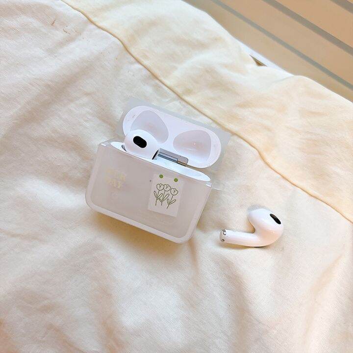 เคสซิลิโคน-แบบนิ่ม-ลายดอกทิวลิป-กันกระแทก-กันฝุ่น-แบบพกพา-สําหรับ-airpods-pro-1-2-3