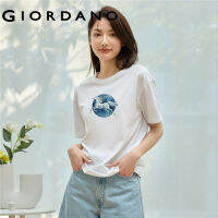 GIORDANO Women Horse Series T-Shirts 100% Cotton Comfort Print Tee Short Sleeve Crewneck Summer Fashion Casual Tshirts 99393078