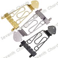 WK-A Set 4 String Jazz Archtop Bass Guitar Trapeze Tailpiece with Wired Frame Hollow Semi Hollow - Chrome - Black - Gold for choose