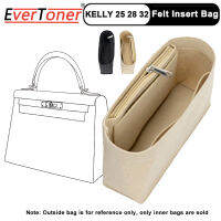 EverToner กระเป๋าสักหลาดเฟ็ลทซับสำหรับ H-Kelly 25 28 32ผ้าสักหลาดชนิดรองรับ Tas Kosmetik กันกระแทกกระเป๋าผู้หญิงแต่งหน้าจัดกระเป๋าบุซับใน