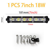 roadsun 7 13 inch Slim LED Light Bar Single Row 18W 36W 12V Daytime Running Light For SUV 4X4 Off Road LED Work Light Lamp