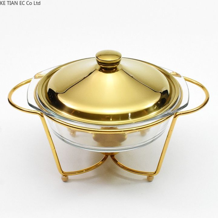 2l-gold-round-glass-dinner-stove-candle-heated-casserole-hotel-restaurant-food-heater-family-dinner-alcohol-pot-hot-pot