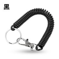 Hot Selling Plastic Spring Cord Key Chain Color Keychain Missing Hand Cord Phone Cord Keychain Daily Use Backpack Accessories