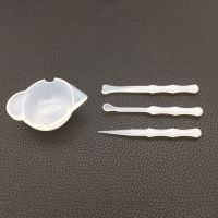 ▫◕♤ Silicone Cup Dispenser Toning Color Cups with Spoon Stick Glue Measuring Tools Crystal Scale Jewelry Resin Tool