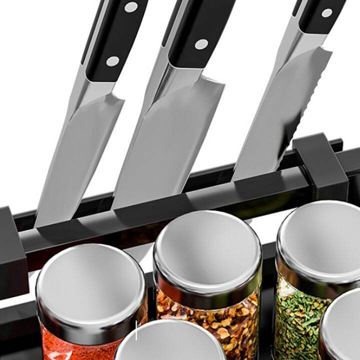 black-stainless-steel-spice-rack-multifunctional-spice-rack-seasoning-storage-rack-kitchen-organizer-rack