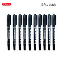 【CW】10Pcs Twin Tip Permanent Marker Pen Fine Point Art Marker Pens Thin Nib Waterproof Oily Sketchbook Painting Supplies Fine Ink