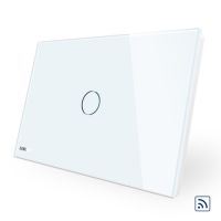 Livolo Us C9 Standard  Wall Touch Light Switch With Led Indicator  Remote Wireless Control Ivory Glass Panel