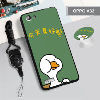 สำหรับ OPPO A33/นีโอ7/A35 2015/F1/F1f/F1w/F1fw/A37/นีโอ9/กระจก5/R1201/A52/A92เคสซิลิโคนนิ่มพร้อมห่วงและเชือก