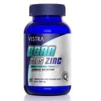 Vistra BCAA Plus Zinc Sport Nutrition 60 แคปซูล [ขวดน้ำเงิน]