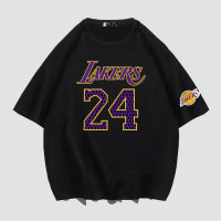 LV NBA Star Los Angeles Jersey No. 24เสื้อยืดผู้ชายแขนสั้นฤดูร้อน