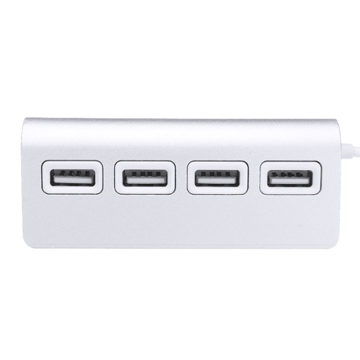 portable-4-port-aluminum-usb-hub-with-11-inch-shielded-cable-electronic-equipment-for-imac-macbooks-pc-and-printers-usb-hubs