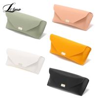 1pc Durable Leather Glasses Case Sunglasses Solid Color Pouch Bag Eyewear Box Lightweight Convenient Protable