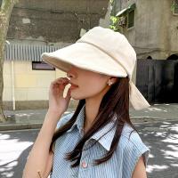 Foux Sun Hats Summer Women Butterfly Baseball Caps Adjustable Soft Top Brim Shade Face Korea Style Pure Color New Fashion 2021