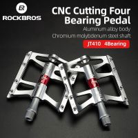 hyfvbujh✠  ROCKBROS Cycling 4 Bearings Pedal  Anti-slip MTB Sealed Pedals Accessories