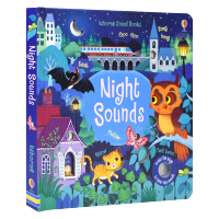 Usborne night sounds children touch phonation Book listen to the sound at night English story picture book childrens sound enlightenment English original imported book