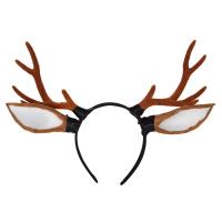 Horns Headpiece Steampunk Halloween Antlers Brown Deer Hair Band Headband Goth Cosplay Accessories Headdress