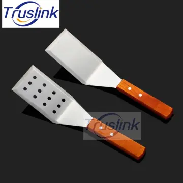 Stainless Steel Wooden Handle Teppanyaki Shovel Non-Slip Frying