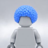 ????????? - Blue Afro Hair HAIR - LEGO® Minifigures Authentic เลโก้แท้