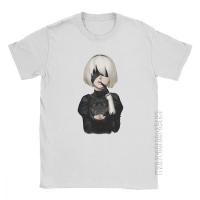 MenS Nier Automata T-Shirts Yorha 2B Game Cotton Clothing Funny Short Sleeve Round Collar Tees Birthday Present T-Shirts