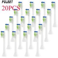 Poleet 20PCS Electric Toothbrush Replacement Heads YH729 Fits For Philips HX3 HX6 HX9 Series Toothbrush Head P-HX-6064 HX6064