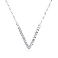 DN2 V Letter Pendant Necklace For Woman Titanium Steel Woman Necklace Luxury Jewelry