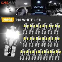 LA 20ชิ้นไฟรถยนต์ T10หลอดไฟ Led แผนที่โดมหลอดไฟป้ายทะเบียนรถ168 158 194 2825 6000K ความสว่างสูง【fast】