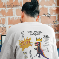 พร้อมส่ง ! เสื้อยืดโอเวอร์ไซส์ Unisex ลายไม่ซ้ำใคร ชาย/หญิง ใส่สบาย -  "Basquiat" Collection