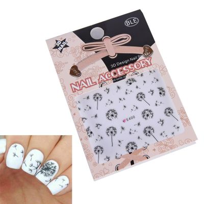 【CW】 1Pc Colorful Water Transfer Nails Art Sticker Fantacy Flowers Nail Stickers Wraps Foil manicure