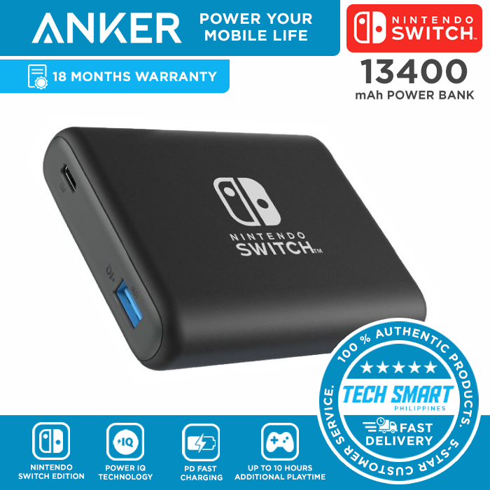 Anker PowerCore 13400 Nintendo Switch Edition with Power Delivery, The Official 13400mAh Portable Charger for Nintendo Switch, for use with X/8, USB-C MacBooks, and More | PH