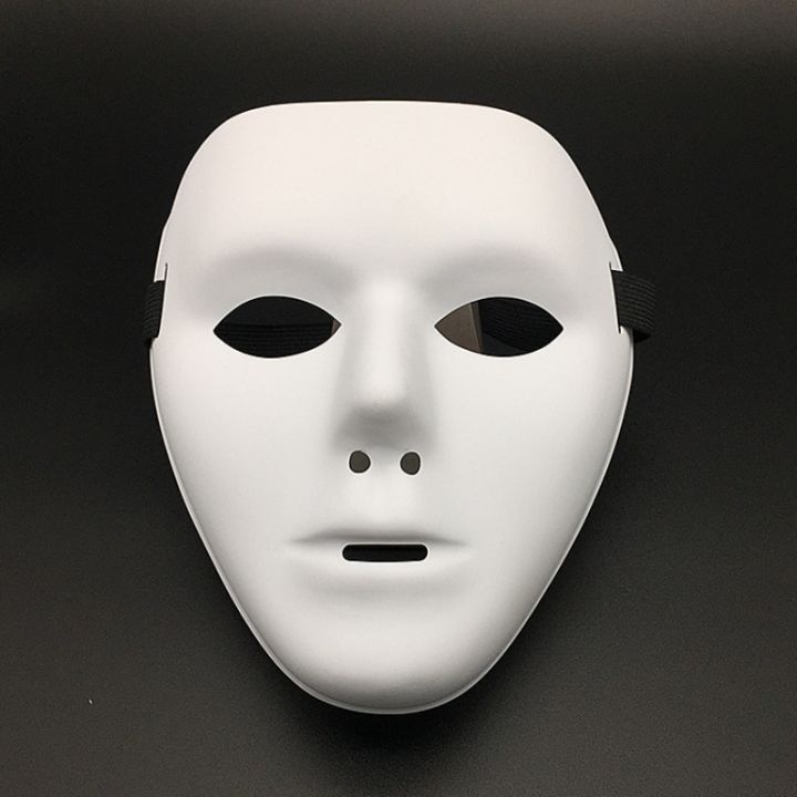 ฮิปฮอป-masker-full-face-งานเต้นรำอุปกรณ์ตกแต่งวันฮัลโลวีน1ชิ้นหน้ากากผู้ใหญ่สำหรับผู้ชายงานเต้นรำริมถนนสีขาว