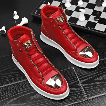 Red high 2025 top boots